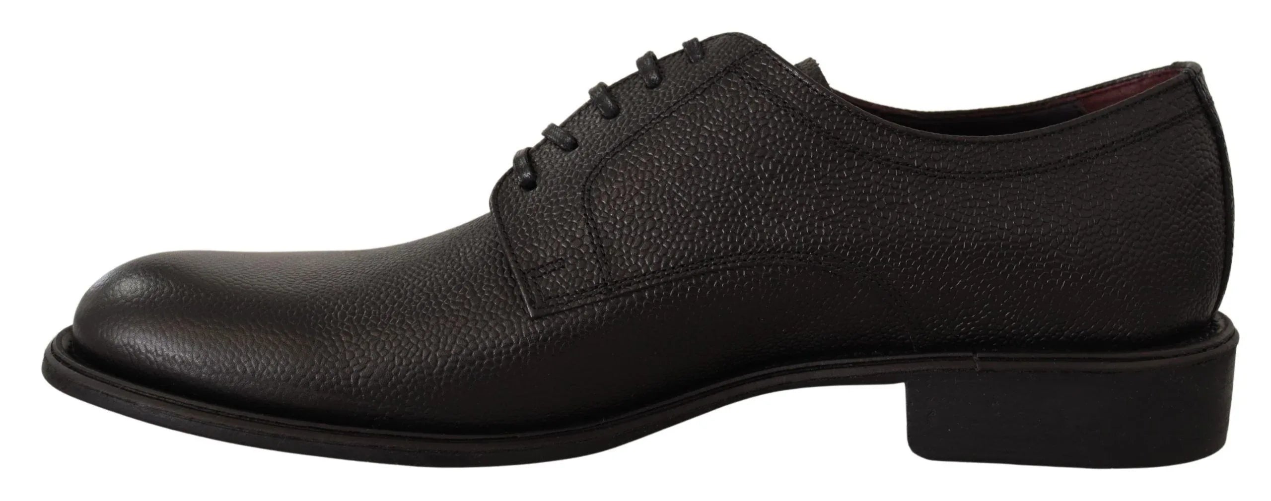 Dolce & Gabbana Black Leather Lace Up Mens Formal Derby Shoes - Zeiniez