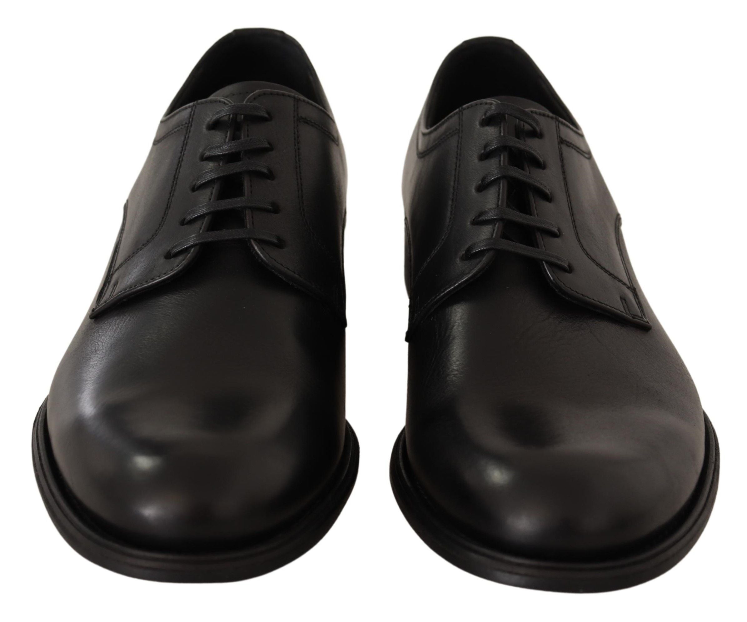 Dolce & Gabbana Black Leather Lace Up Mens Formal Derby Shoes - Zeiniez