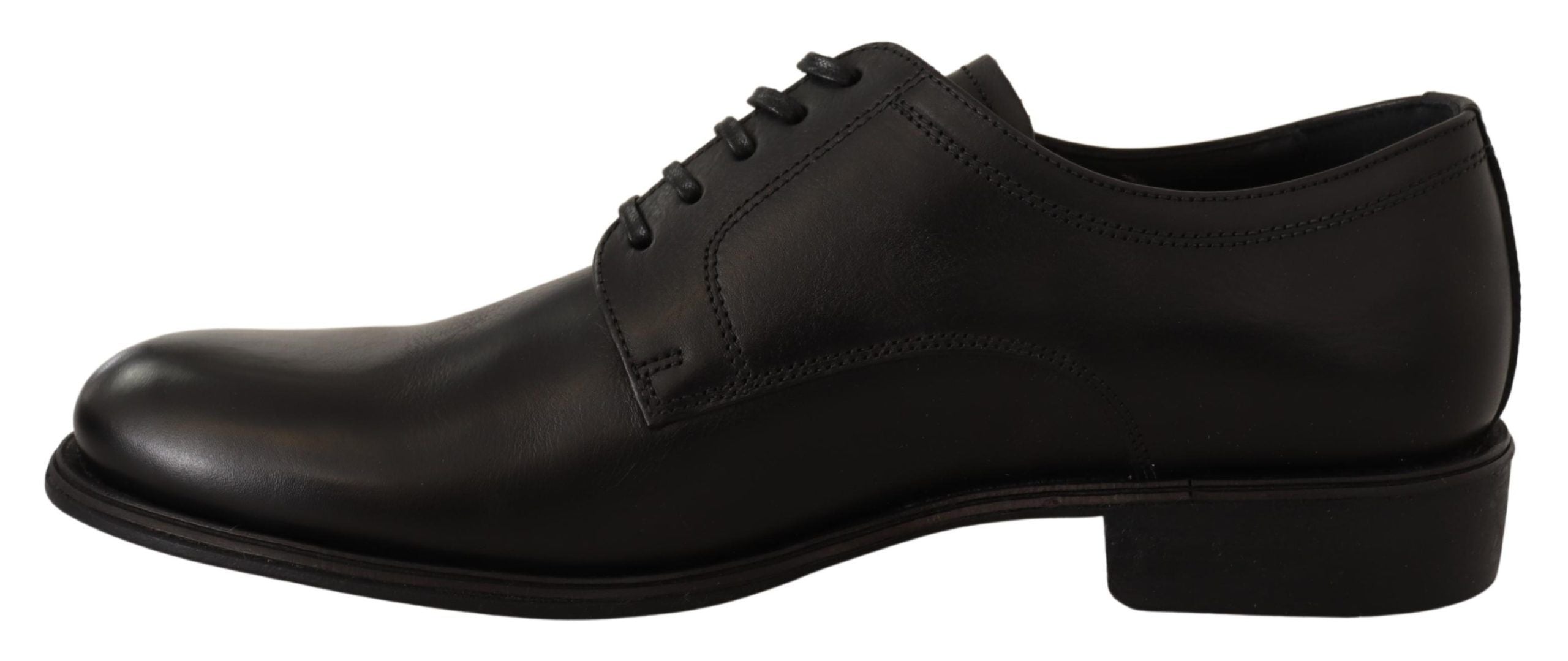 Dolce & Gabbana Black Leather Lace Up Mens Formal Derby Shoes - Zeiniez