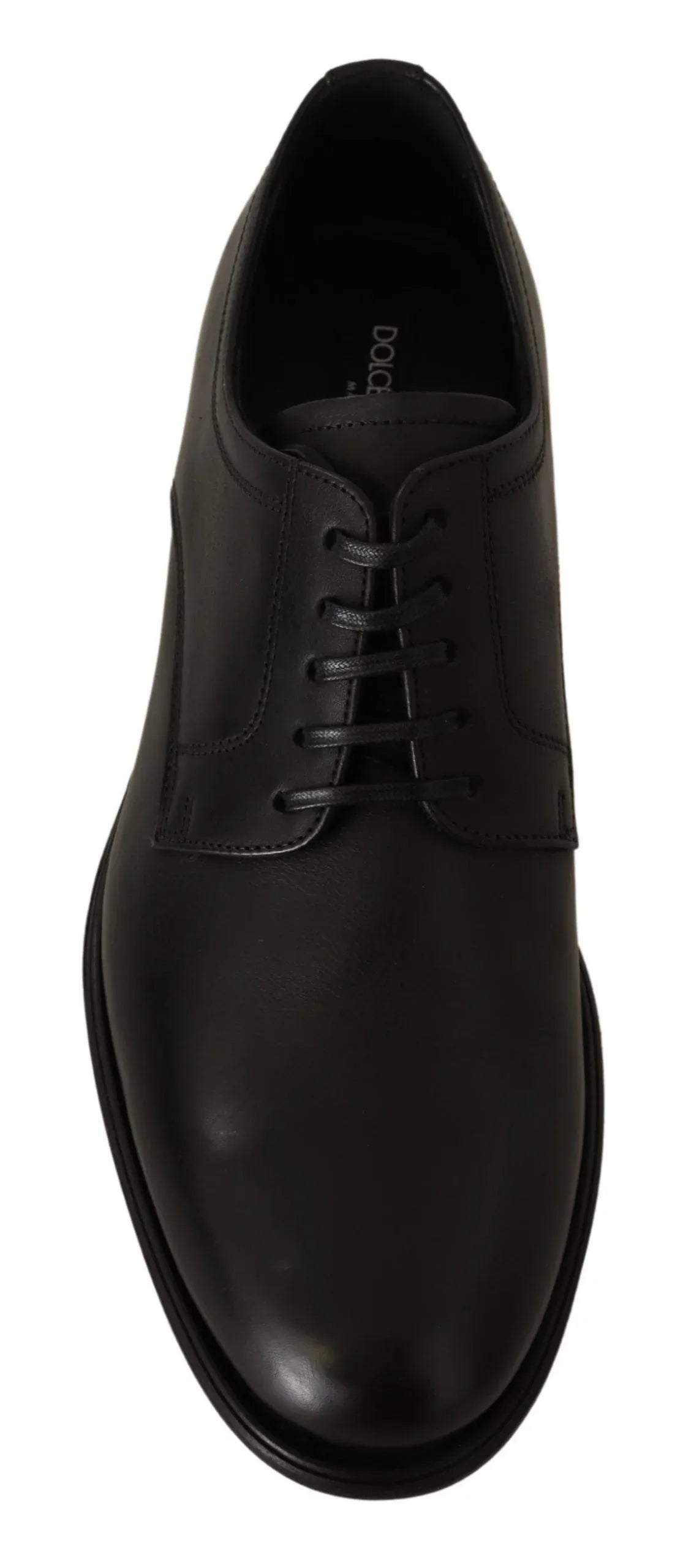 Dolce & Gabbana Black Leather Lace Up Mens Formal Derby Shoes - Zeiniez