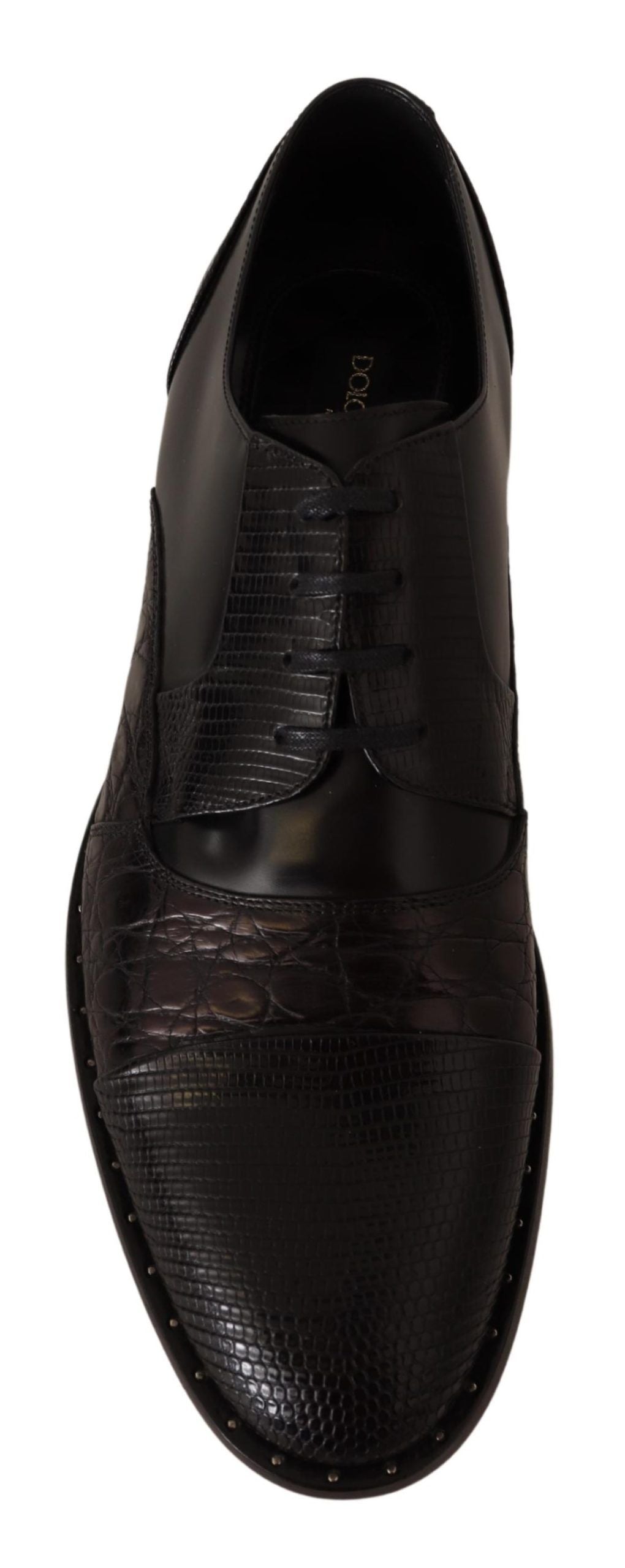 Dolce & Gabbana Black Leather Exotic Skins Formal Shoes - Zeiniez