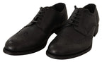 Dolce & Gabbana Black Leather Oxford Wingtip Formal Dress Shoes - Zeiniez