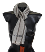 Missoni Multicolor Striped Wool Unisex Neck Wrap Scarf - Zeiniez
