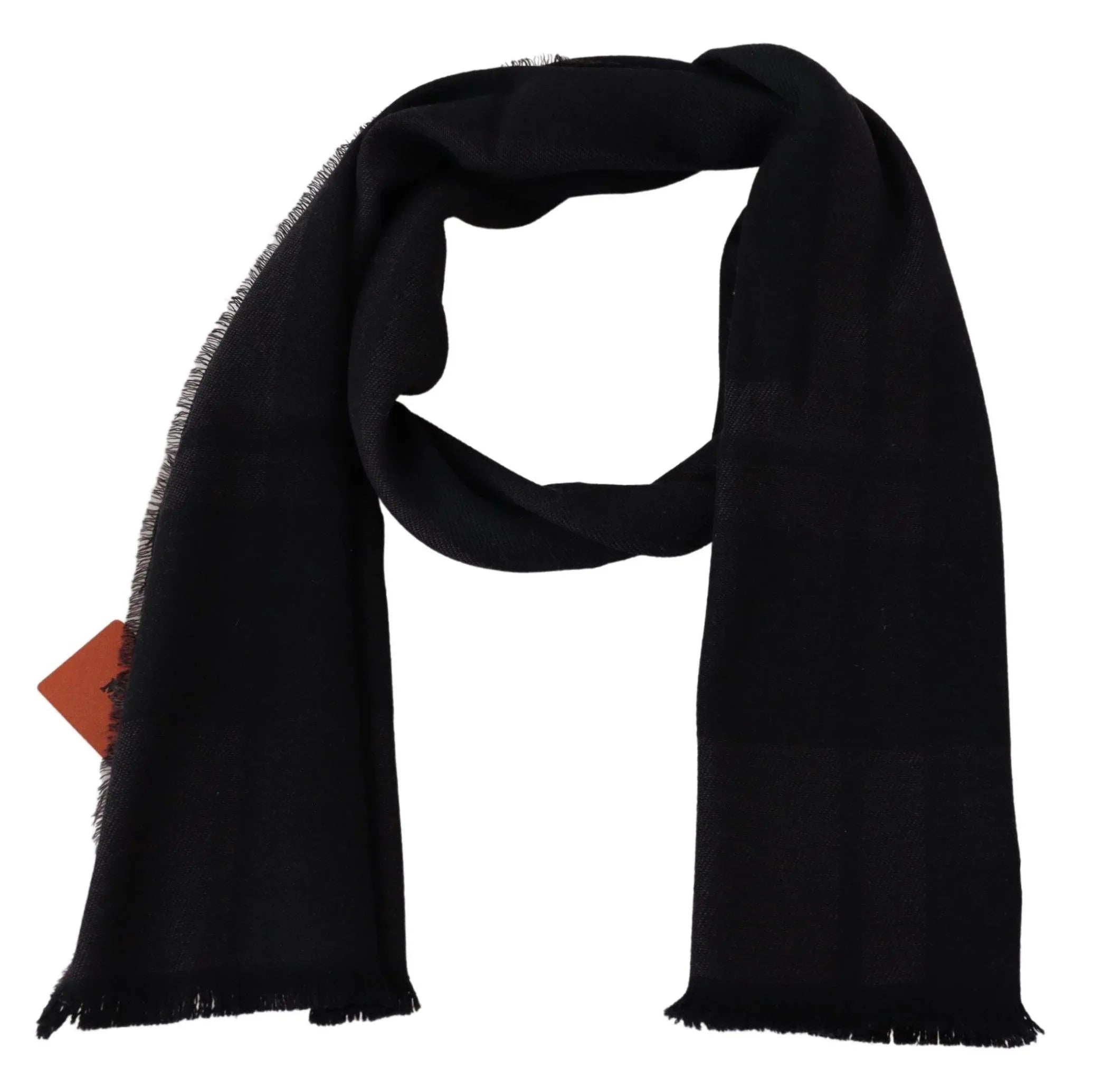 Missoni Black 100% Wool Unisex Neck Wrap Scarf - Zeiniez
