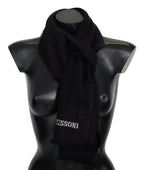 Missoni Black 100% Wool Unisex Neck Wrap Scarf - Zeiniez