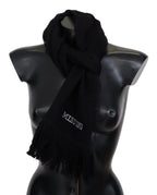 Missoni Black Wool Unisex Neck Warmer Wrap Scarf - Zeiniez