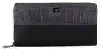 Dolce & Gabbana Black Zip Around Continental Clutch Leather Wallet - Zeiniez