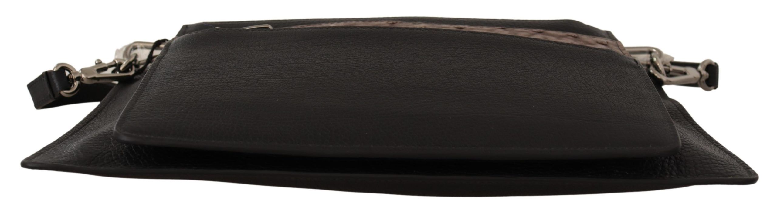 Dolce & Gabbana Black Exotic Leather Shoulder Sling Alta Sartoria Bag - Zeiniez