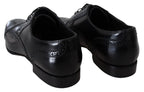 Dolce & Gabbana Black Leather Men Derby Formal Loafers Shoes - Zeiniez