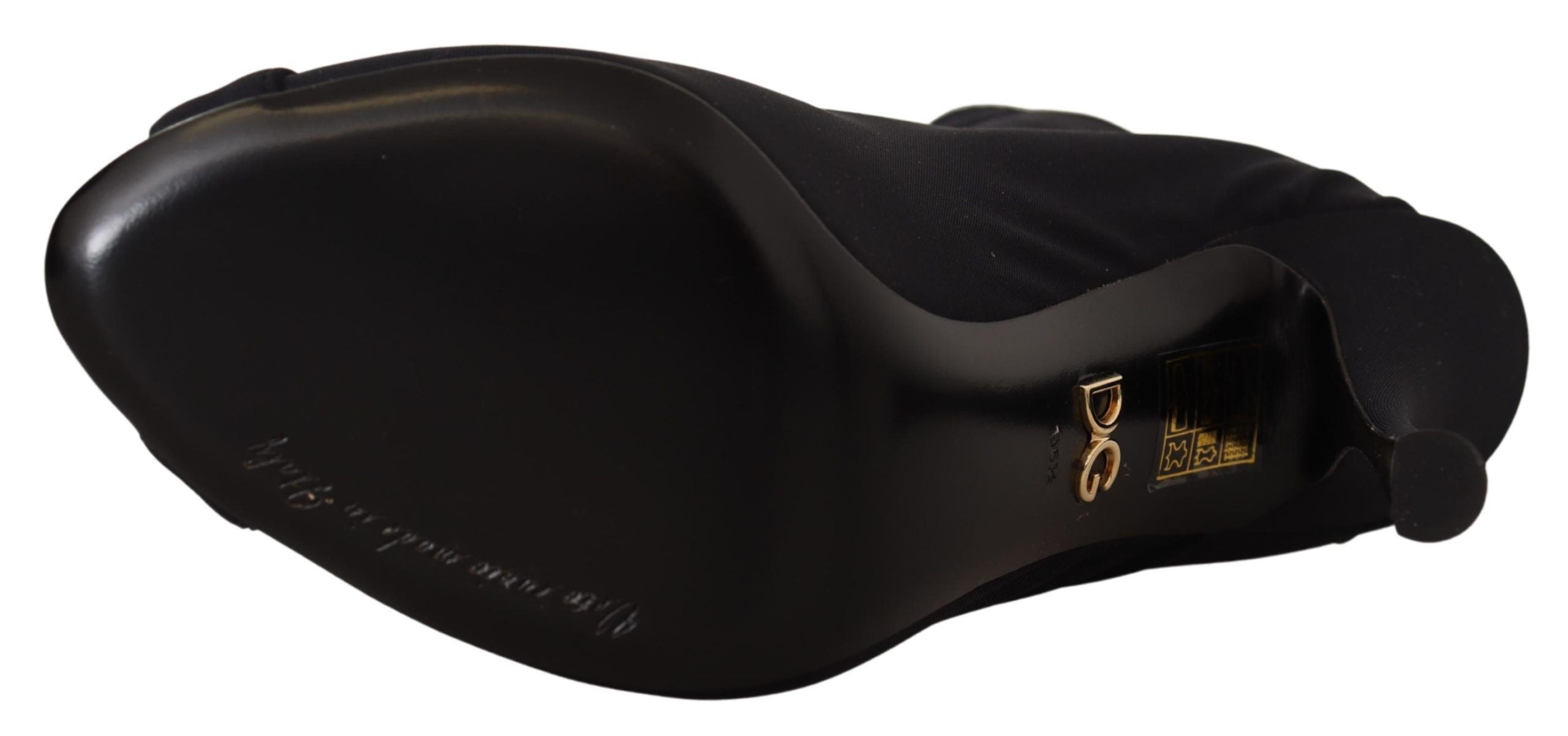 Dolce & Gabbana Black Stretch Short Ankle Boots Shoes - Zeiniez