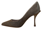 Dolce & Gabbana Gold Silver Fabric Heels Pumps Shoes - Zeiniez