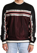 Dolce & Gabbana Black Red Mesh Sport Pullover Crewneck Sweater - Zeiniez