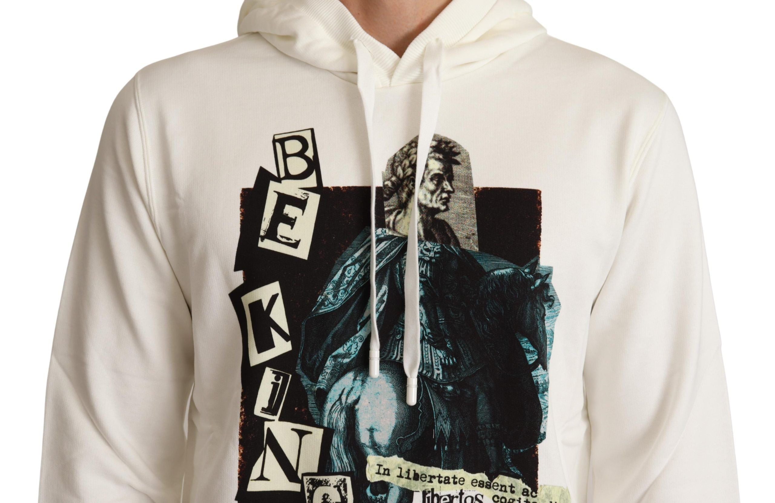 Dolce & Gabbana White King Ceasar Cotton Hooded Sweater - Zeiniez