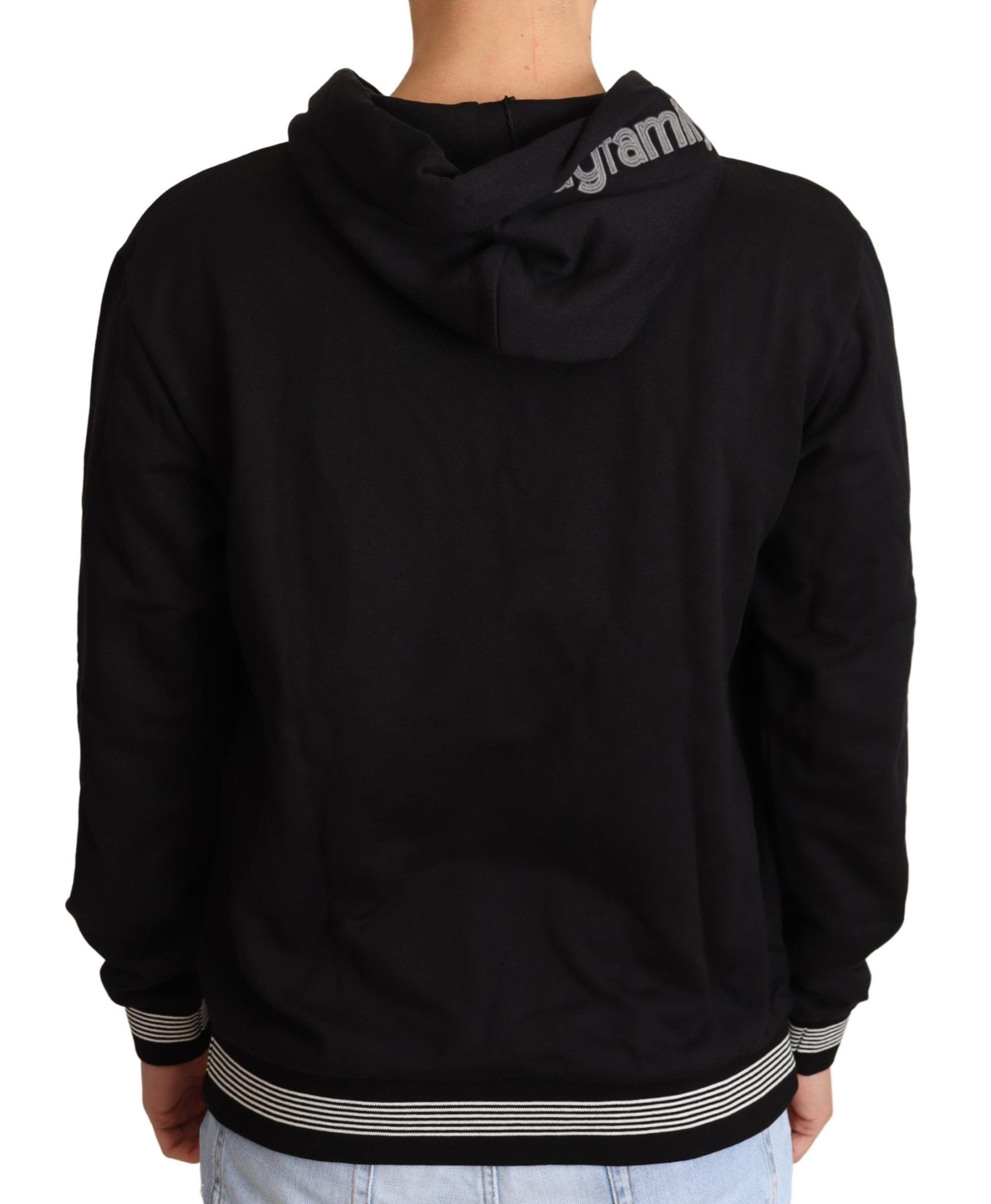 Dolce & Gabbana Black Cotton Hooded #dgfamily Sweater - Zeiniez