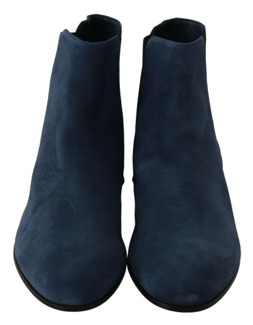 Dolce & Gabbana Blue Suede Embellished Studded Boots Shoes - Zeiniez