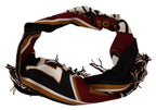 Dolce & Gabbana Multicolor Wool Knit DG King Shawl Wrap Scarf - Zeiniez