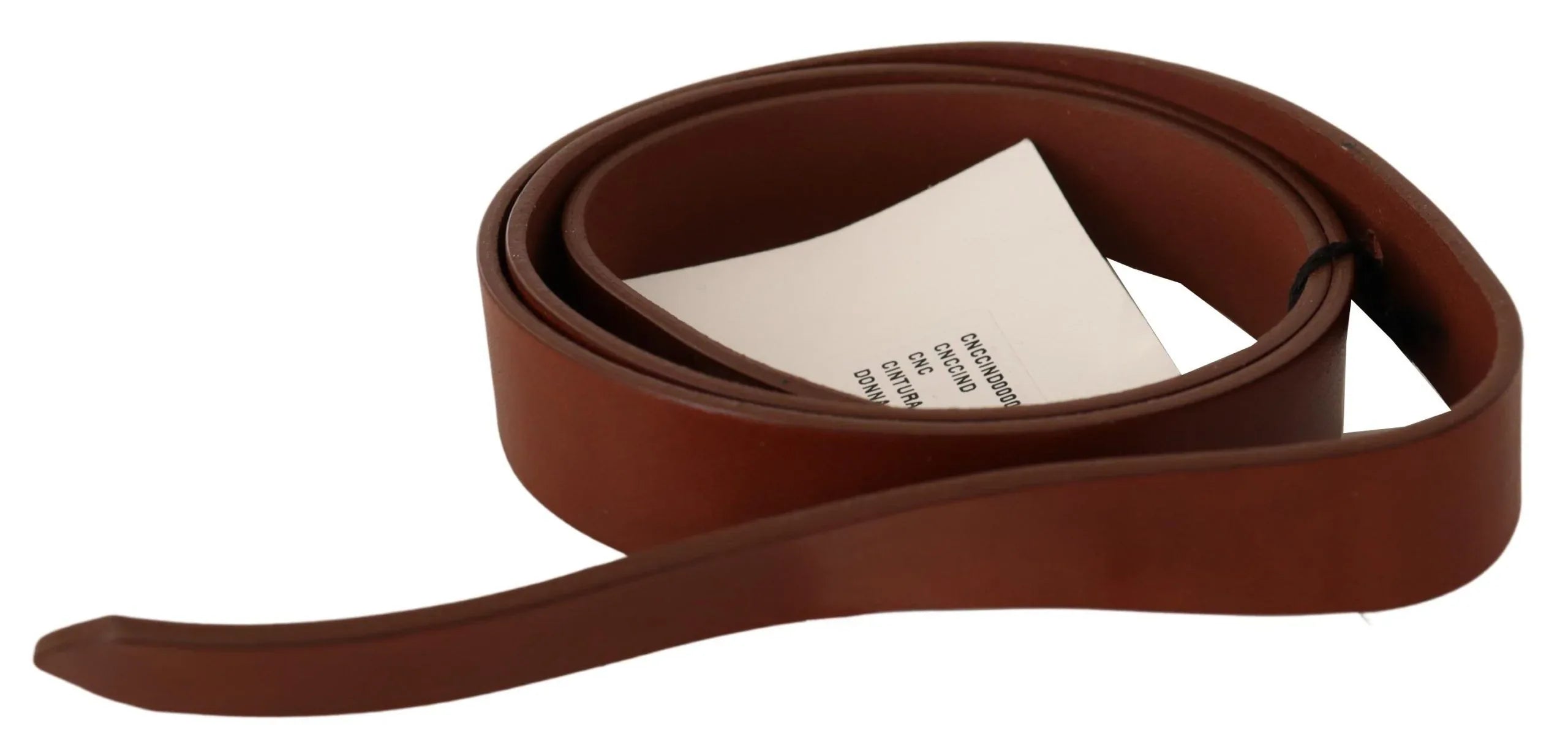 Costume National Brown Leather Silver Fastening Belt - Zeiniez
