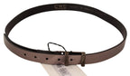 Costume National Pink Metallic Leather Buckle Belt - Zeiniez