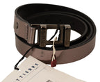 Costume National Pink Metallic Leather Buckle Belt - Zeiniez