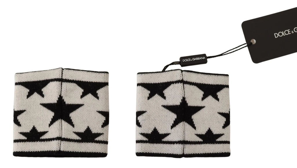 Dolce & Gabbana White Black Wool Logo #DGMILLENNIALS Wristband - Zeiniez