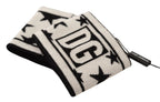 Dolce & Gabbana White Black Wool Logo #DGMILLENNIALS Wristband - Zeiniez