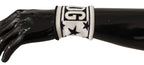 Dolce & Gabbana White Black Wool Logo #DGMILLENNIALS Wristband - Zeiniez