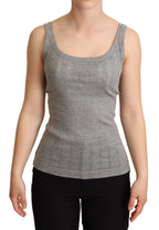 Dolce & Gabbana Gray Cotton Modal Canotta Tank Top T-shirt - Zeiniez