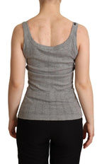 Dolce & Gabbana Gray Cotton Modal Canotta Tank Top T-shirt - Zeiniez