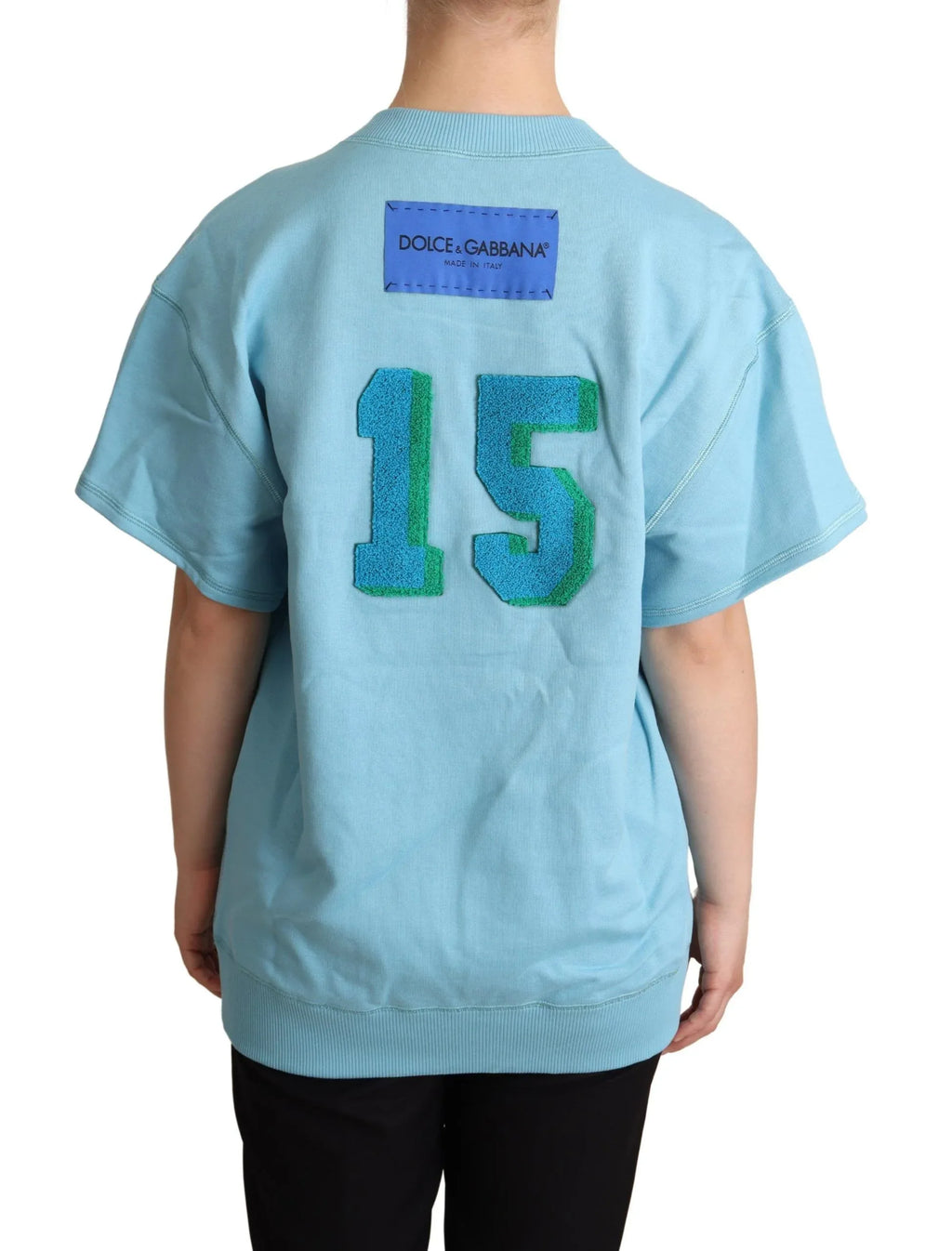 Dolce & Gabbana BLue Queen Of Hearts Card Sweater T-shirt - Zeiniez