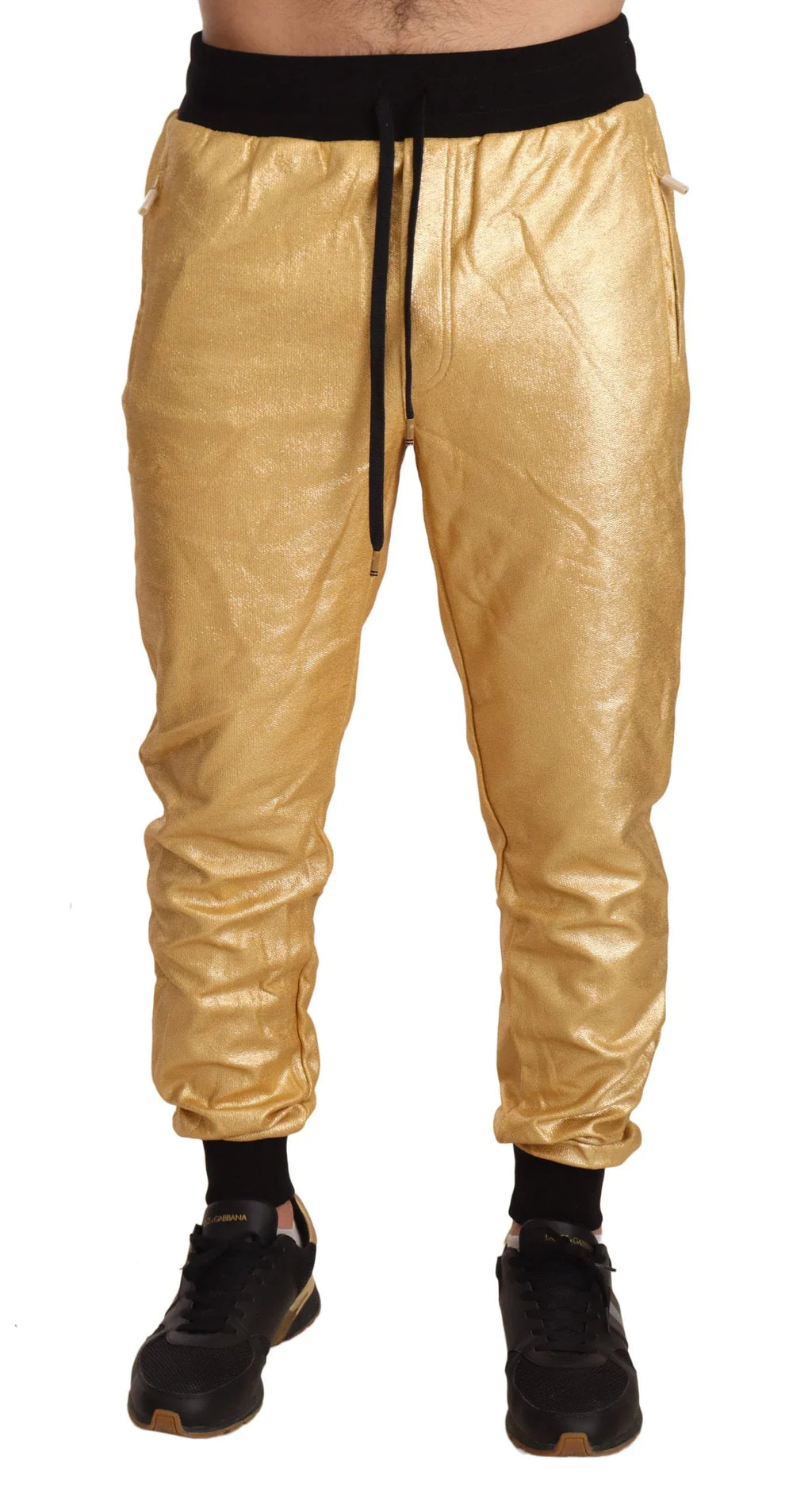Dolce & Gabbana Gold Pig Of The Year Cotton Trousers Pants - Zeiniez