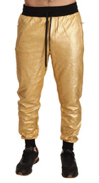 Dolce & Gabbana Gold Pig Of The Year Cotton Trousers Pants - Zeiniez