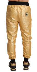 Dolce & Gabbana Gold Pig Of The Year Cotton Trousers Pants - Zeiniez