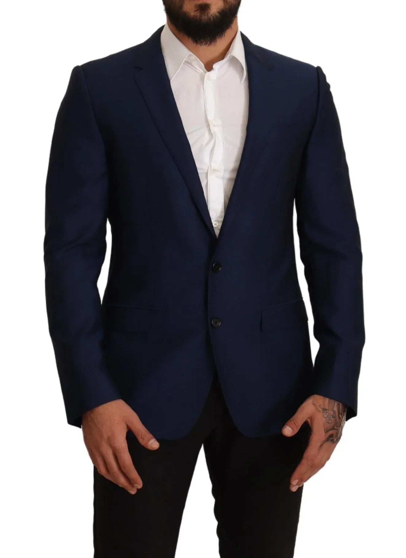 Dolce & Gabbana Navy Blue Slim Fit Jacket MARTINI Blazer - Zeiniez