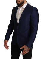 Dolce & Gabbana Navy Blue Slim Fit Jacket MARTINI Blazer - Zeiniez