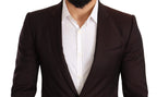 Dolce & Gabbana Bordeaux Wool MARTINI Slim Fit Suit - Zeiniez