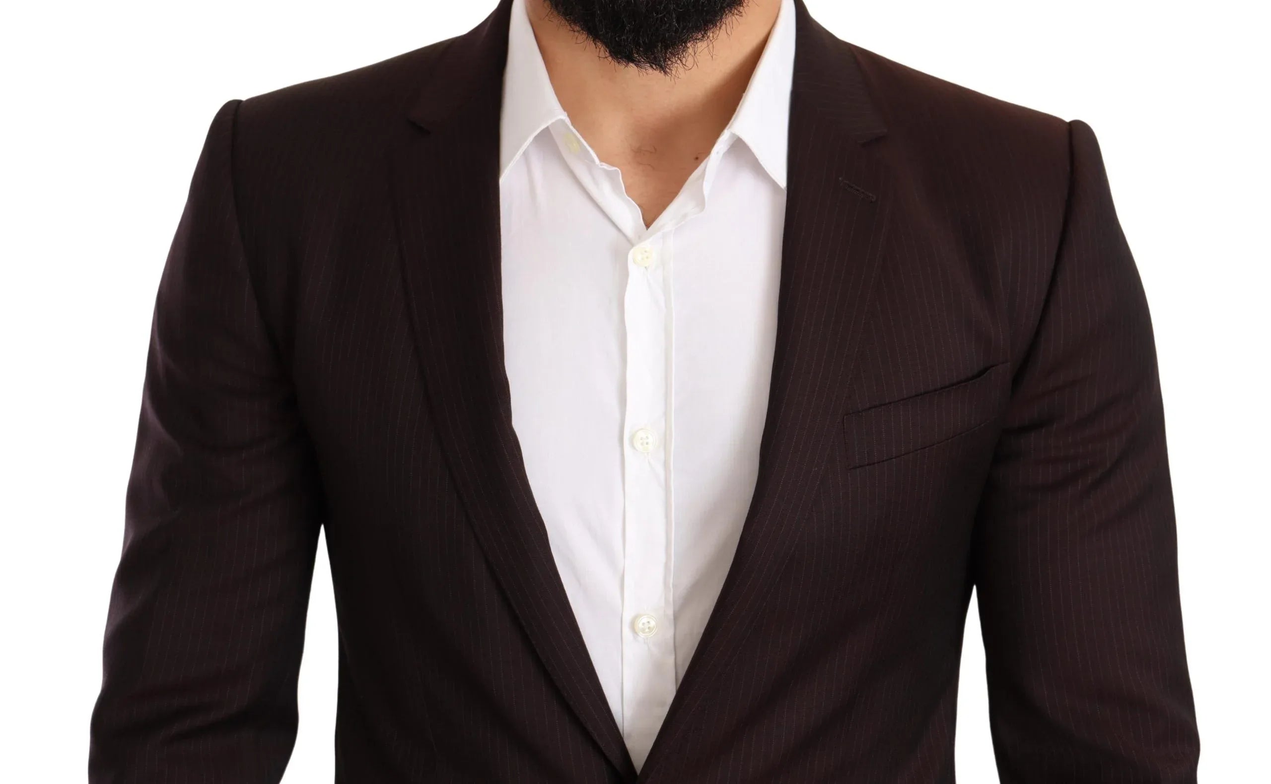 Dolce & Gabbana Bordeaux Wool MARTINI Slim Fit Suit - Zeiniez