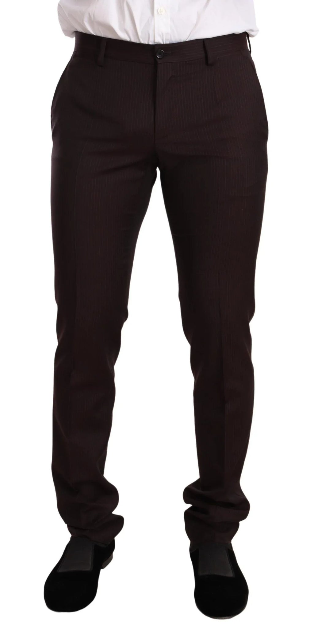 Dolce & Gabbana Bordeaux Wool MARTINI Slim Fit Suit - Zeiniez