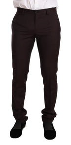 Dolce & Gabbana Bordeaux Wool MARTINI Slim Fit Suit - Zeiniez