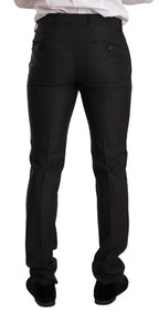 Dolce & Gabbana Gray Wool MARTINI Slim Fit Set Suit - Zeiniez