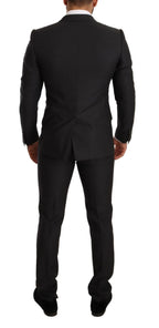 Dolce & Gabbana Gray Wool MARTINI Slim Fit Set Suit - Zeiniez