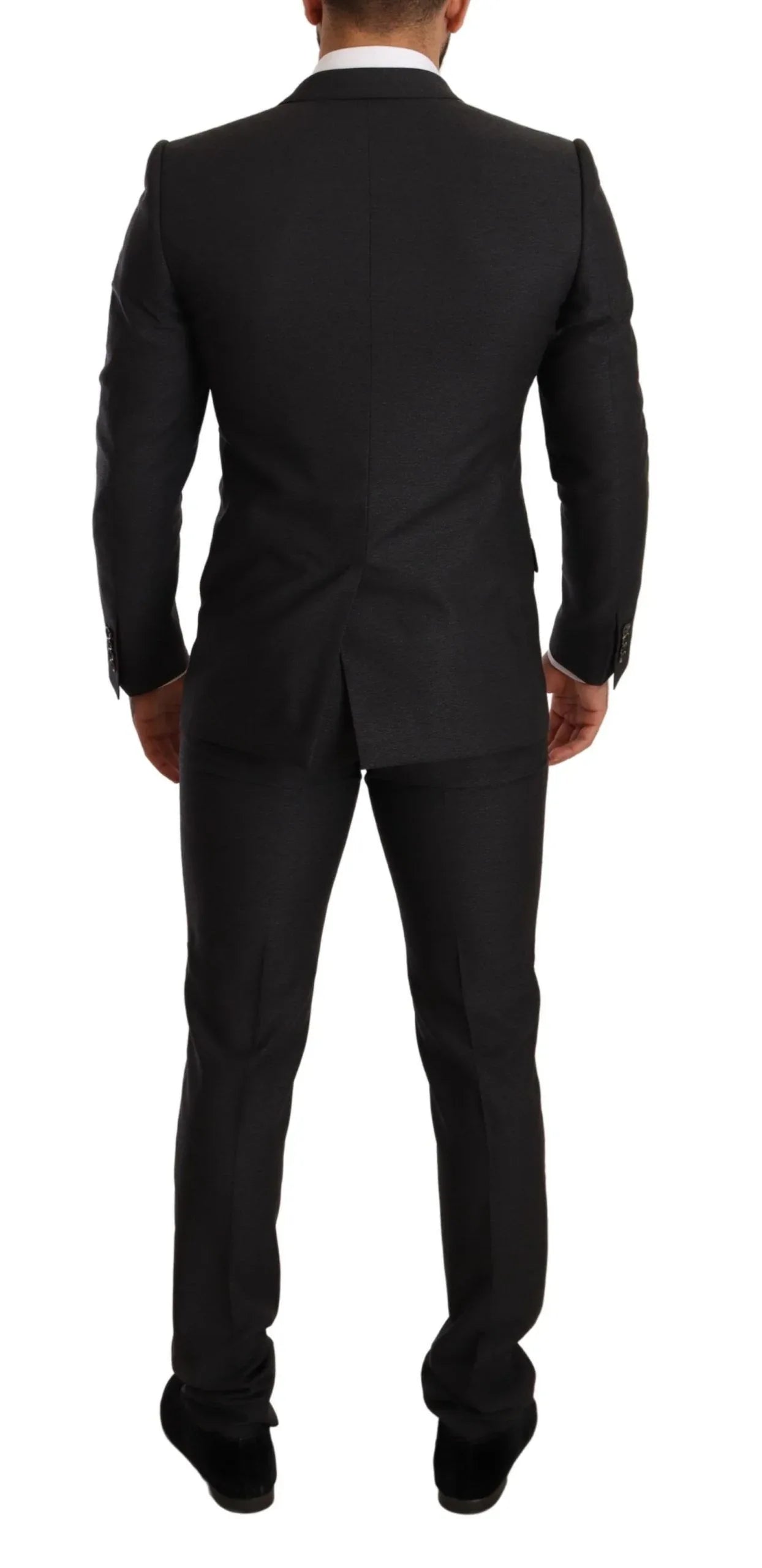 Dolce & Gabbana Gray Wool MARTINI Slim Fit Set Suit - Zeiniez