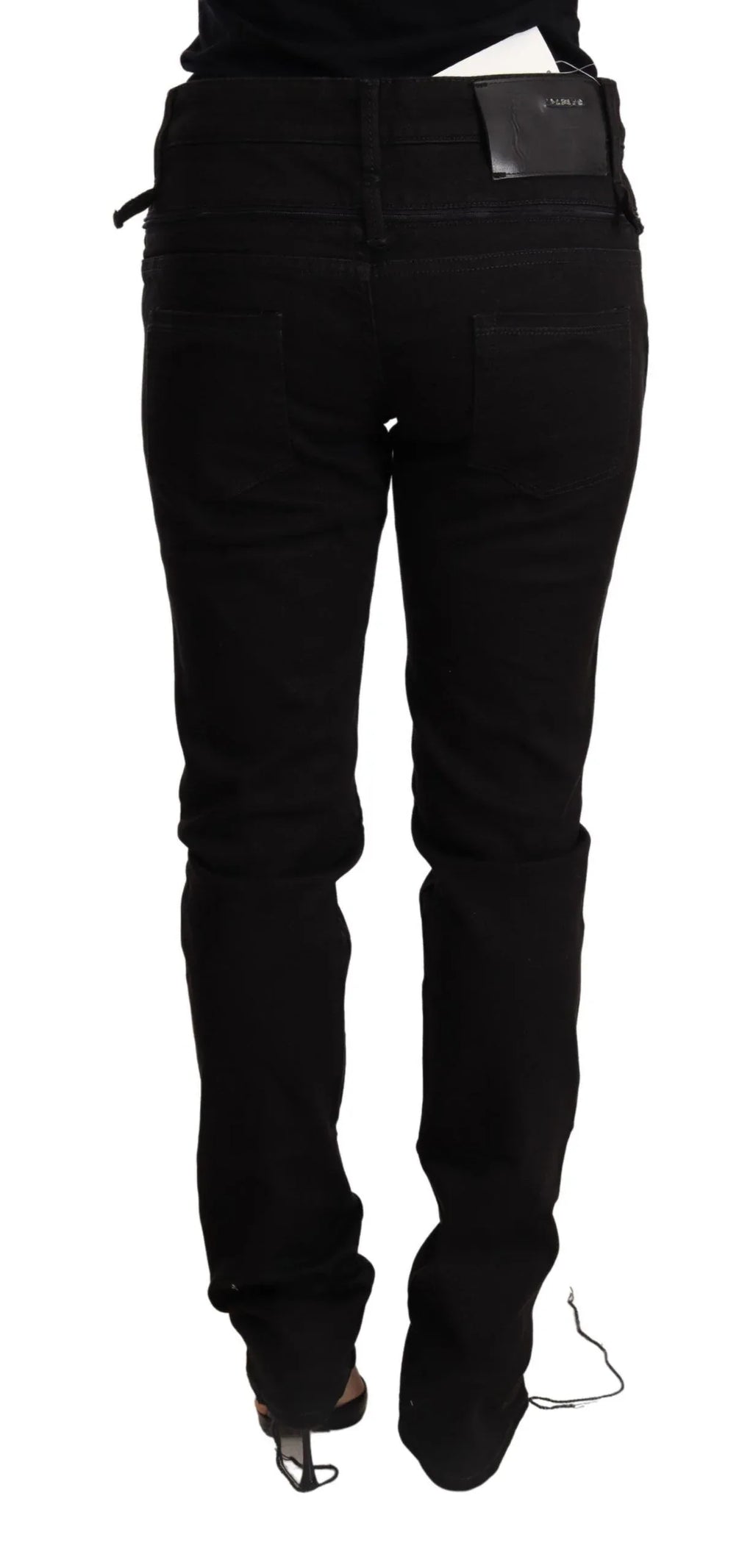 Acht Black Low Waist Skinny Denim Jeans Trouser - Zeiniez