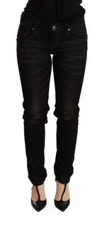 Acht Black Low Waist Skinny Denim Trouser - Zeiniez