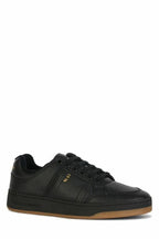 Saint Laurent Black Calf Leather Low Top Sneakers - Zeiniez
