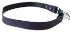 Costume National Black Leather Normal Logo Buckle Waist Belt - Zeiniez
