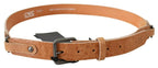 Costume National Light Brown Genuine Leather Belt - Zeiniez