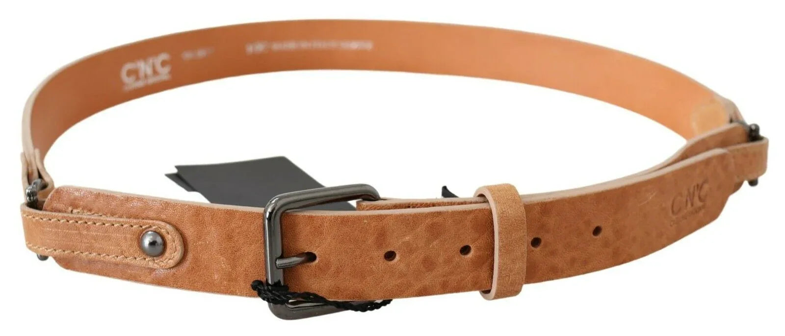Costume National Light Brown Genuine Leather Belt - Zeiniez