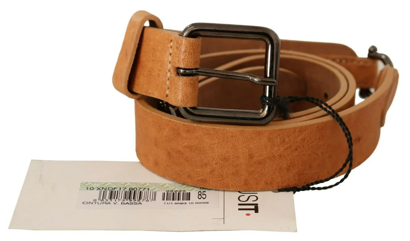 Costume National Light Brown Buckle Waist Belt - Zeiniez