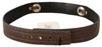 Costume National Brown Leather Silver Fastening Belt - Zeiniez