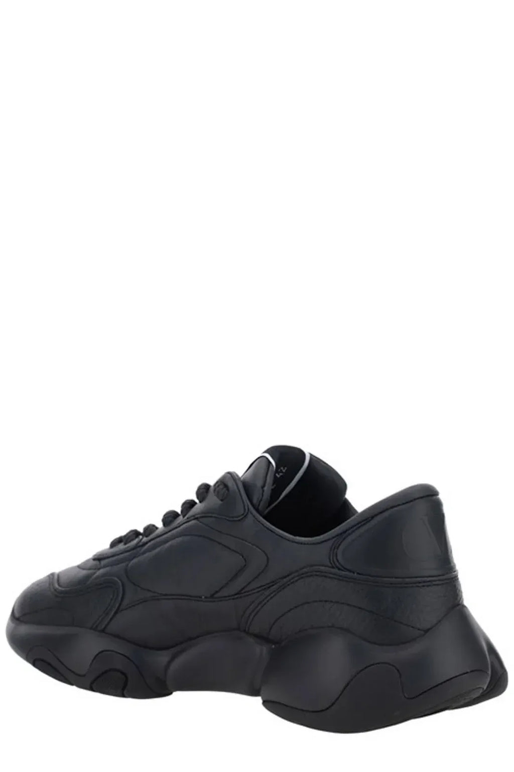 Valentino Black Calf Leather Garavani Sneakers - Zeiniez